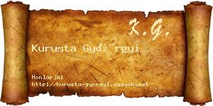 Kurusta Györgyi névjegykártya