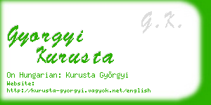 gyorgyi kurusta business card